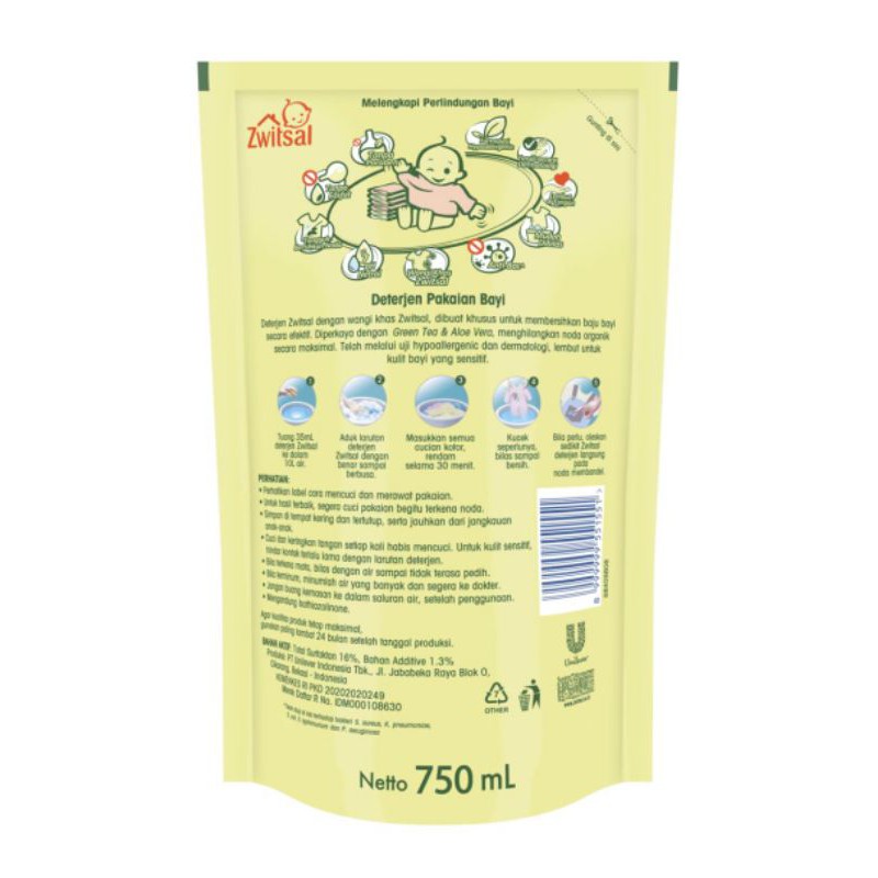 Zwitsal Baby Fabric Detergent 750 ml