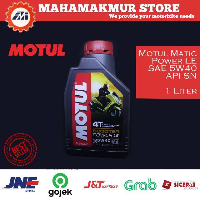 Oli Motul Scooter Power LE (Matic) 5W-40 API SN JASO MB 1000ml