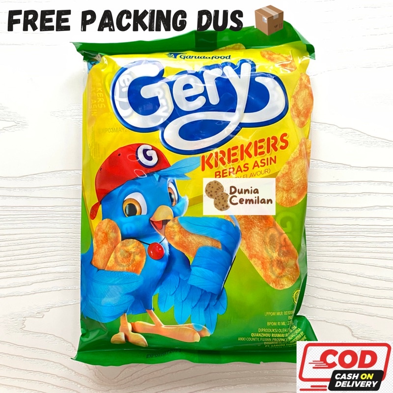 [TERMURAH!] Gery Krekers Beras Asin 1 pak isi 10x5.6gr - Kreker Beras gurih