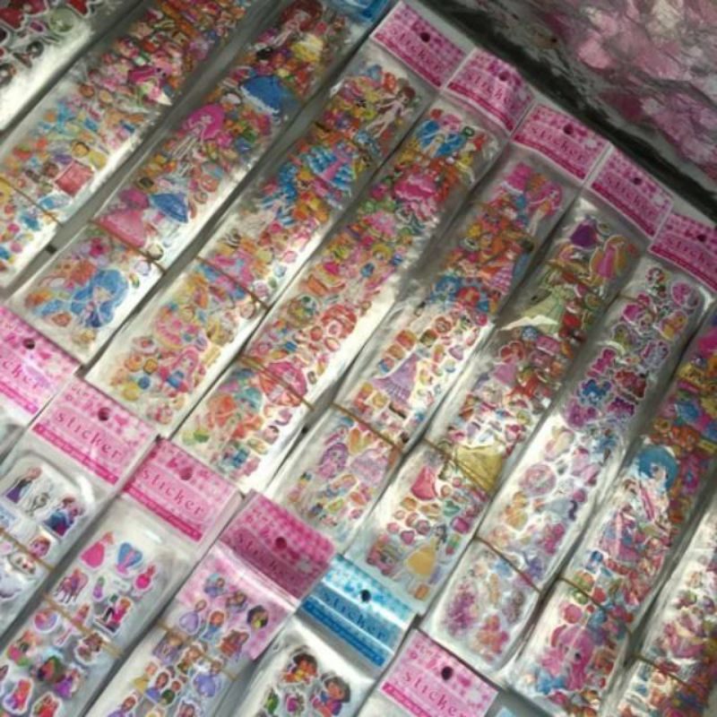 

20pcs stiker timbul karakter panjang