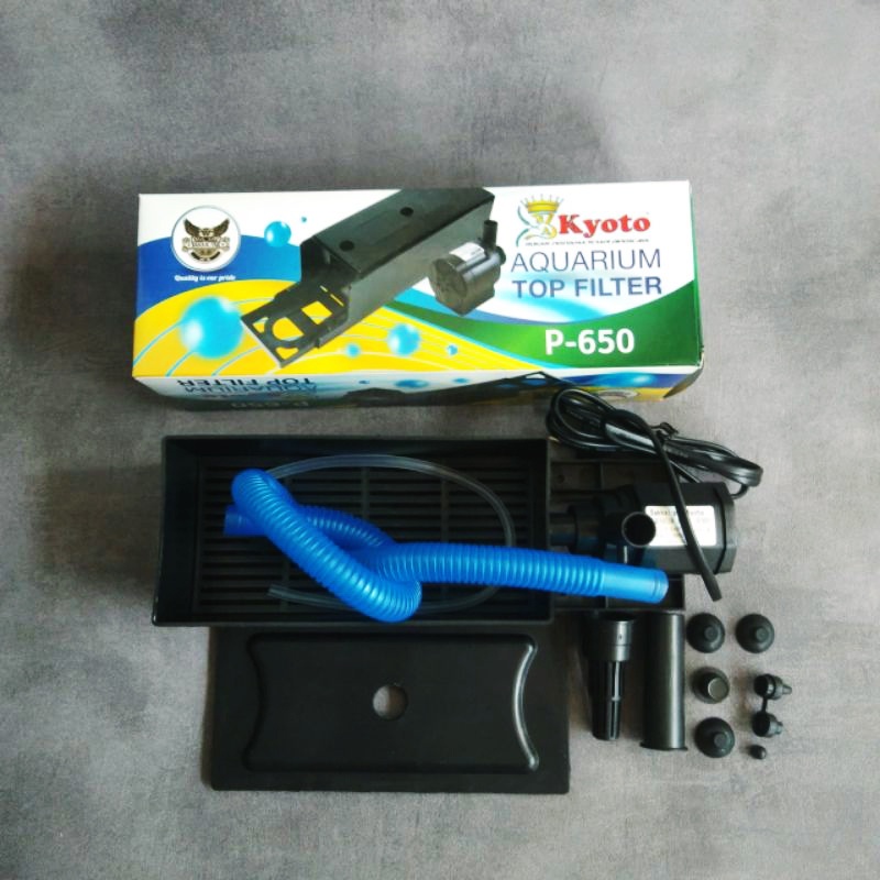 top filter aquarium lengkap kyoto P 650, top filter aquarium, top filter kyoto P 650, top filter aqu