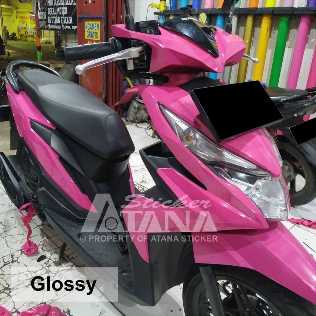 Skotlet Pink Doff Glossy Transparan Scotlet Magenta Merah Muda Dop Gloss Tembus Stiker Hybrid Decal Smoke Matte Motor Mobil Speaker Senapan Background Aquarium Dashboard Skin Hp Laptop Helm Repsol Honda Xmax PCX NMAX Ninja Vespa Beat Vario Lexi