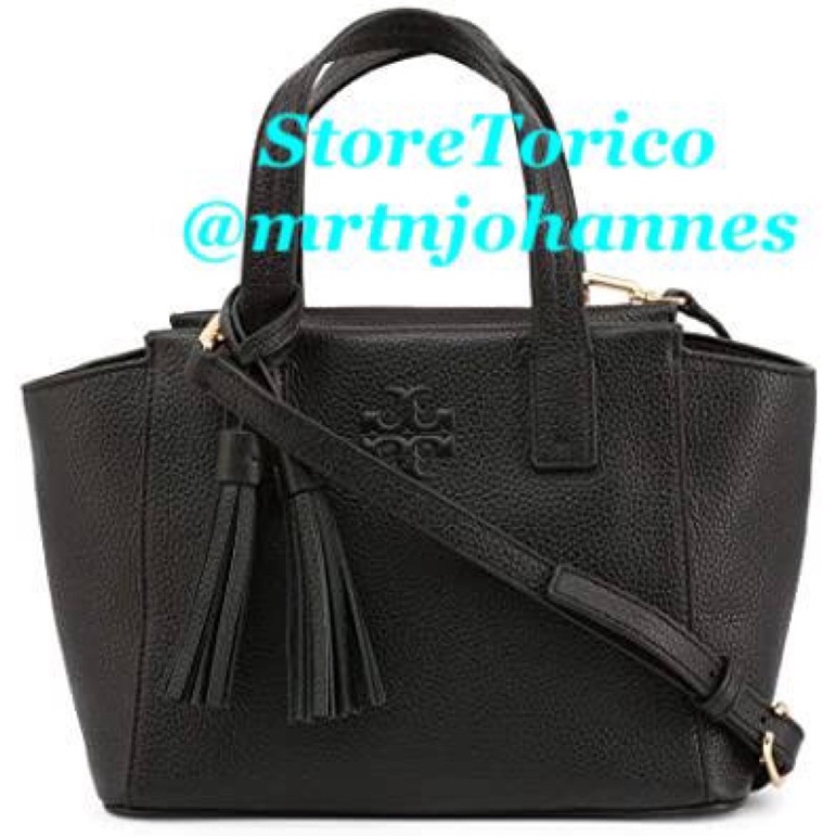 Jual Tory Burch Thea Mini Slouchy Satchel Bag Black - Kota