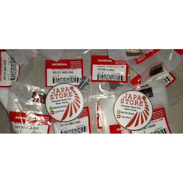 SATU SET BAUT TAP OLI BEAT MATIC HONDA BAUT DAN RING TAP OLI ORI AHM BAUT TAP OLI VARIO BAUT TAP