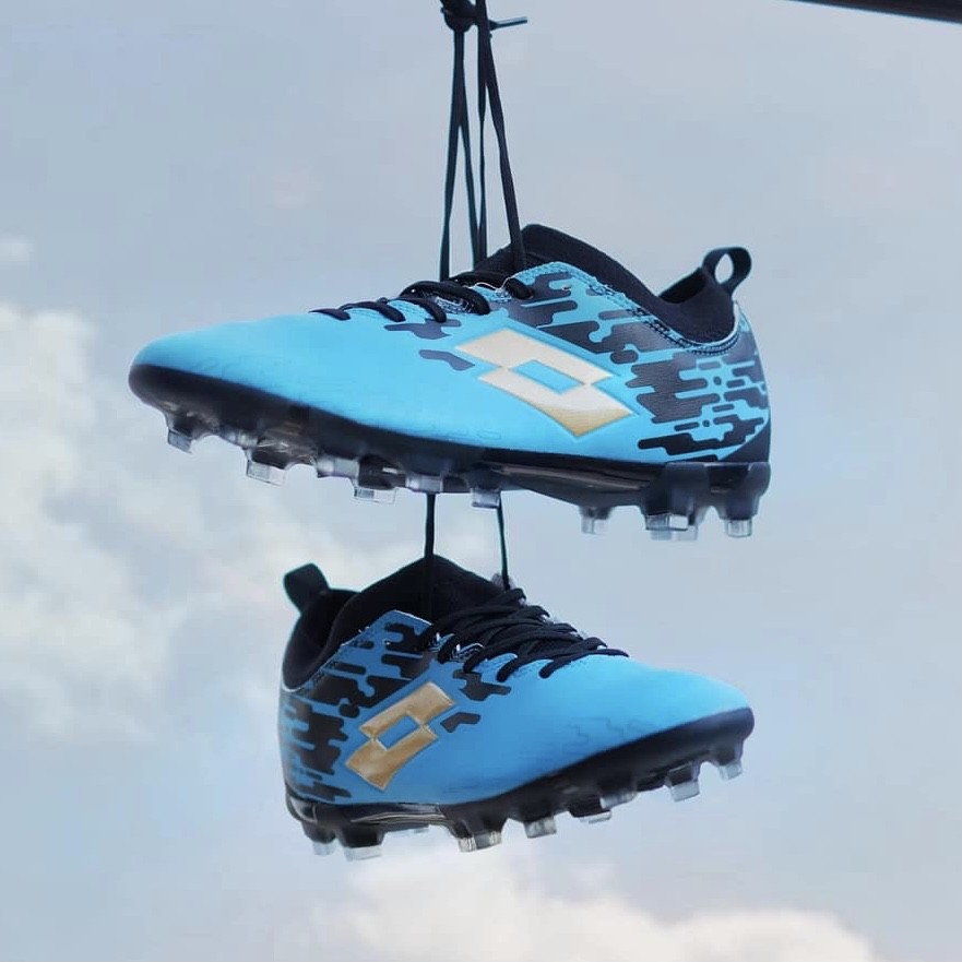 Lotto Veloce Fg Solid Atoll Black Gold Shopee Indonesia