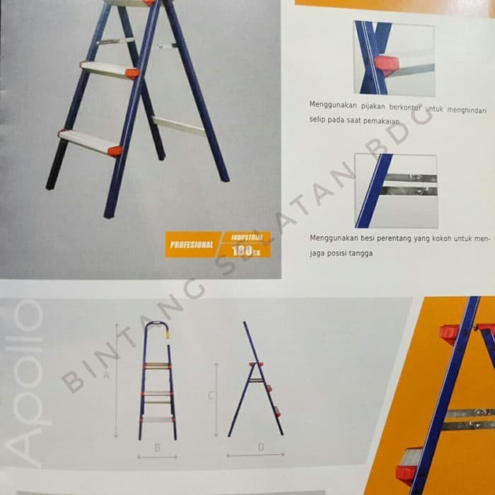 TANGGA ALUMUNIUM LIPAT FORTUNA APOLLO AP 06 SL