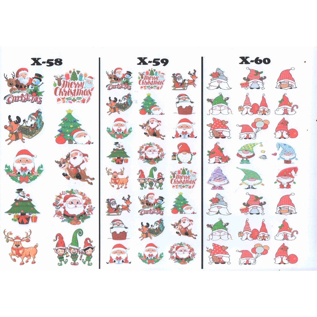 Edible Stamp / Edible Picture / Stiker Makanan Natal 1