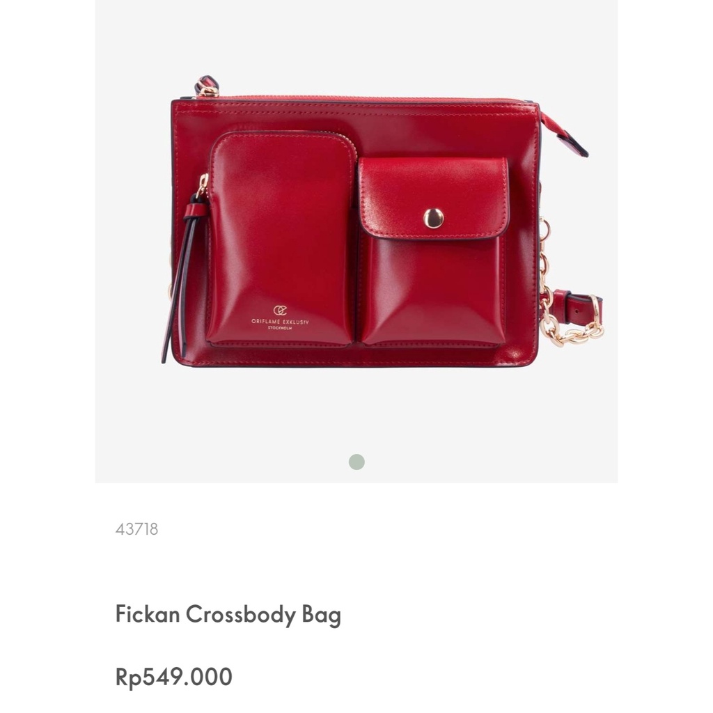 Fickan Crossbody Bag tas dompet HP tali panjang kombinasi rantai