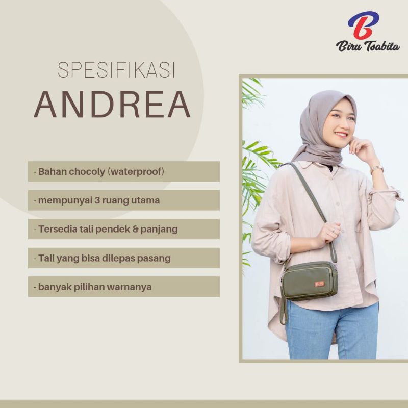 NEW Andrea bag By biru tsabita /tas dompet tas 3 ruang