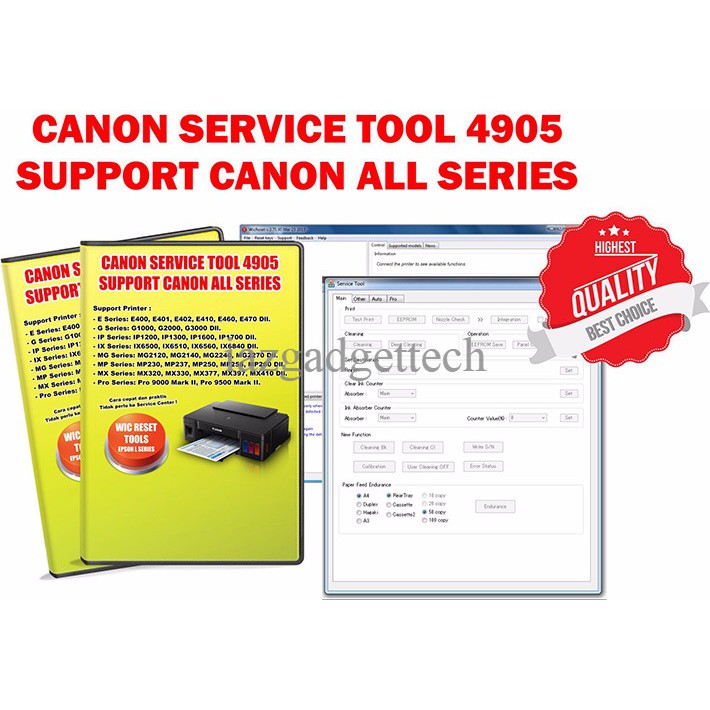 Service tool v3400 canon ip 2770