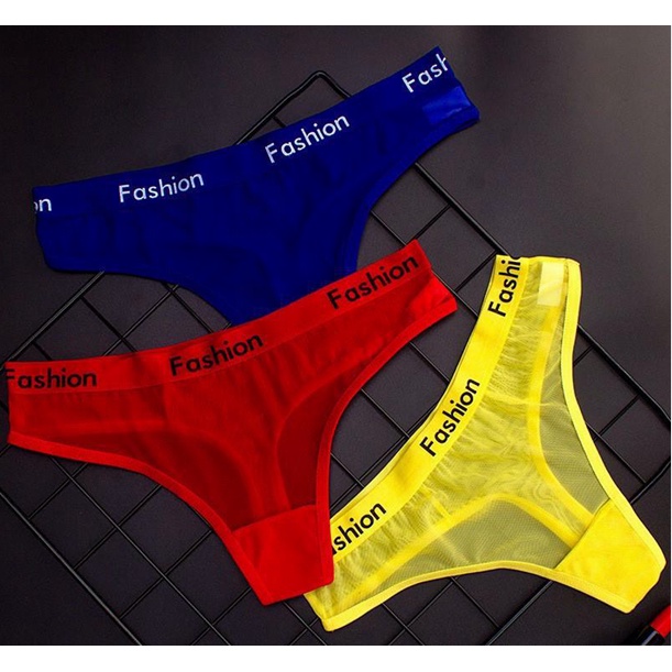 G String Wanita Fashion Transparan Thong Celana Dalam Briefs C1830