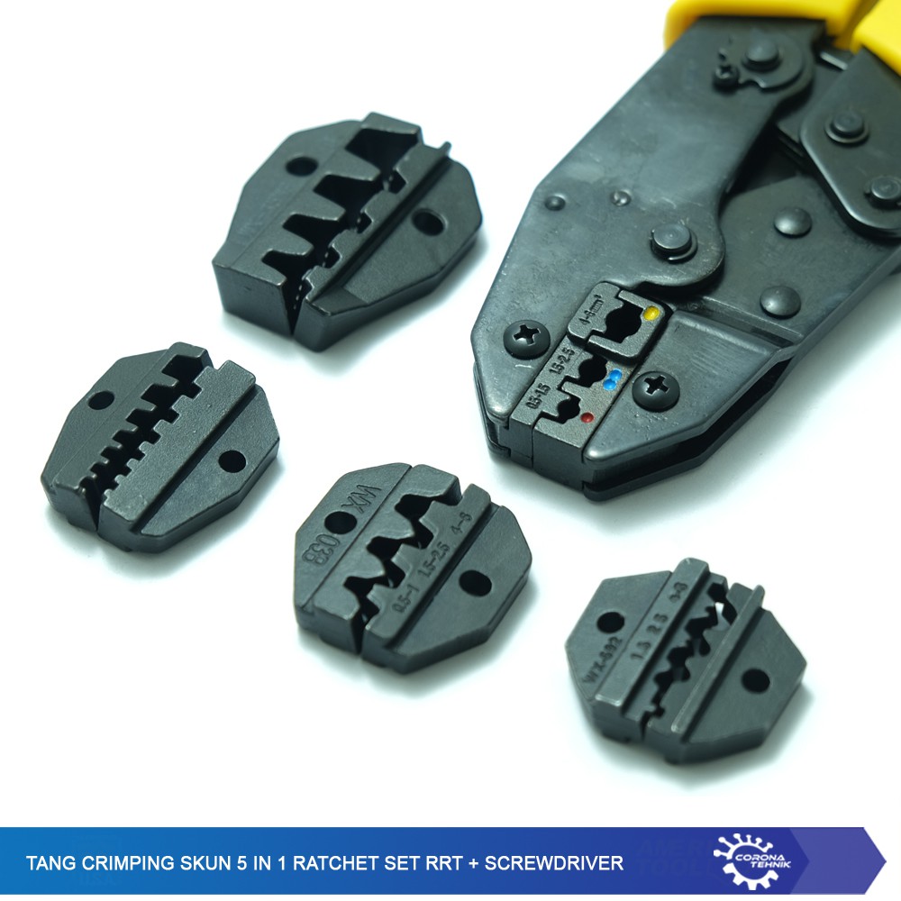 Tang Crimping Skun 5 In 1 Ratchet Set RRT + Screwdriver