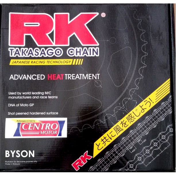 Gear Set+Rantai RK TAKASAGO - Yamaha BYSON