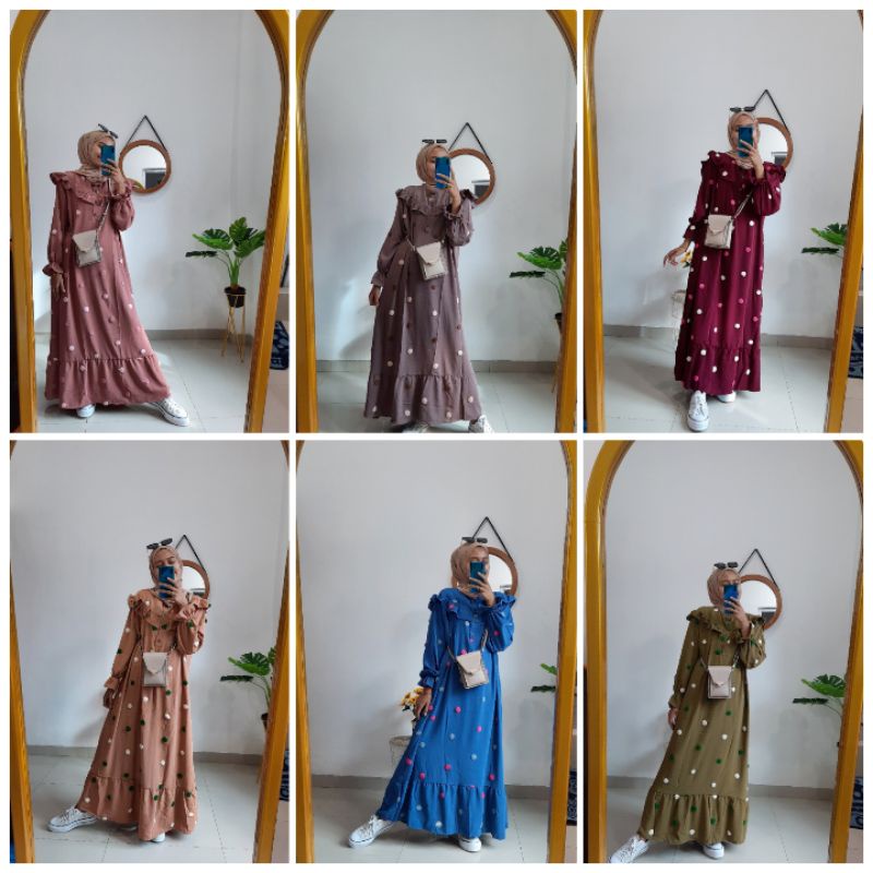 dress crinkle pompom premium