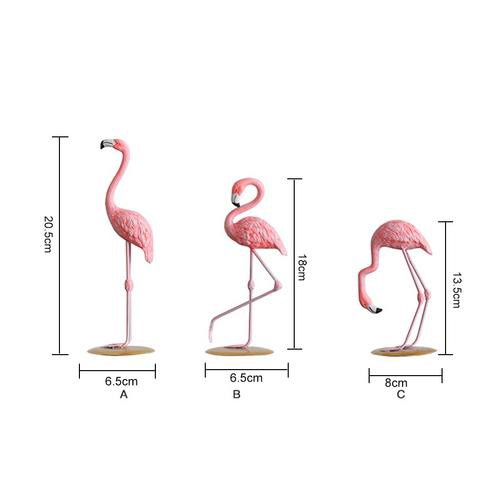 Ornamen Flamingo Pink Bahan Resin Untuk Dekorasi Ruang Tamu / Kantor / Kamar Tidur