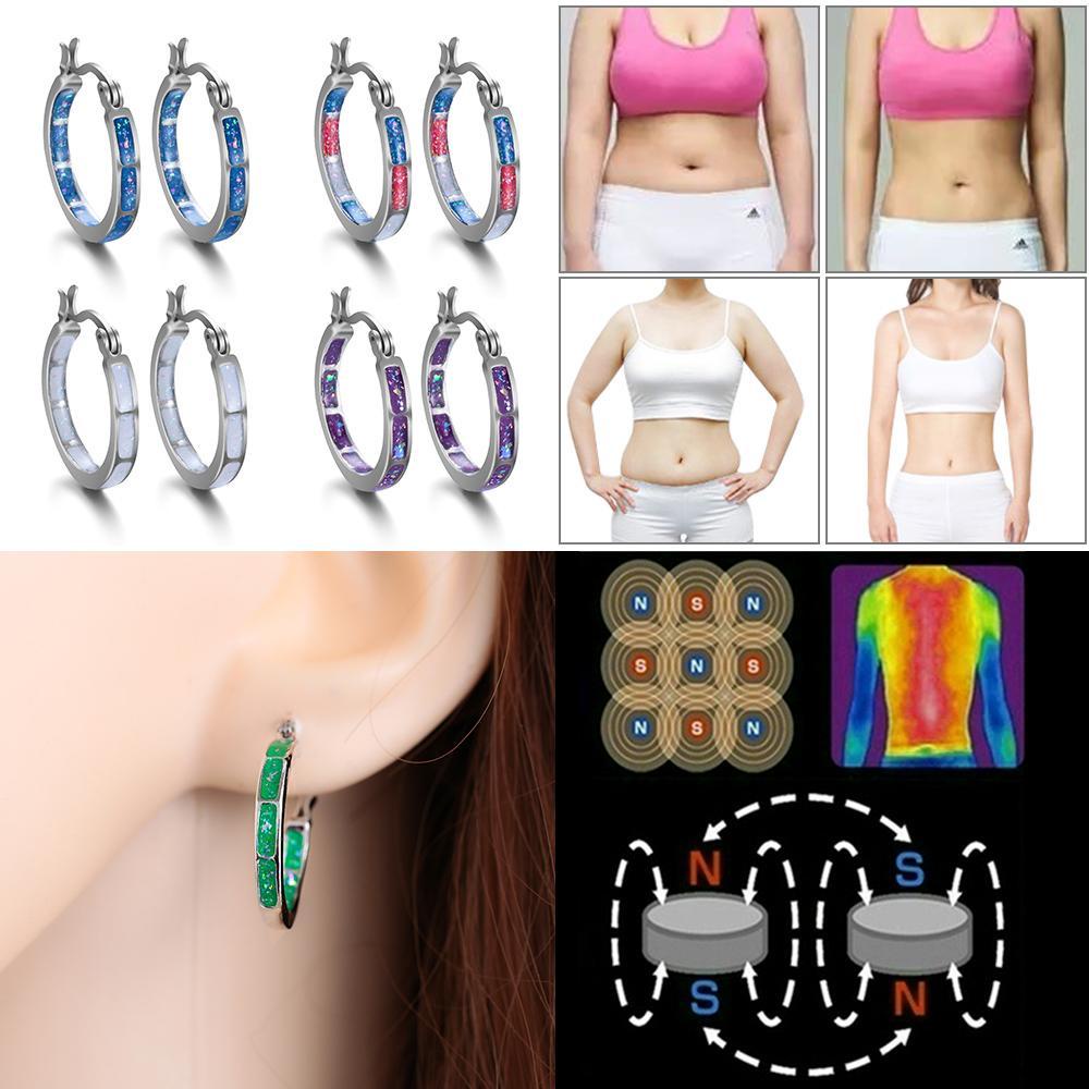 Lily Weight Loss Hoop Wanita Hot Fashion Jewellery Multicolor Alloy Gallstone Earrings