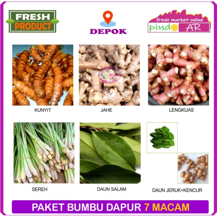 

PAKET BUMBU DAPUR SEGAR 7 MACAM