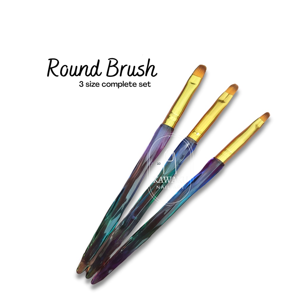 Brush Kuas Nail Art Round Magic Lake 3 Size (NP-21)