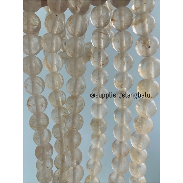 natural batu CITRINE PUTIH DOFF 12mm kristal white citrin media sehat
