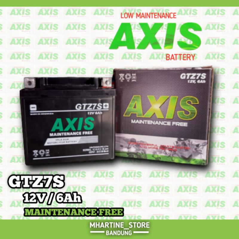 aki motor kering axis gtz7s vario125/150 cbr150 lexi