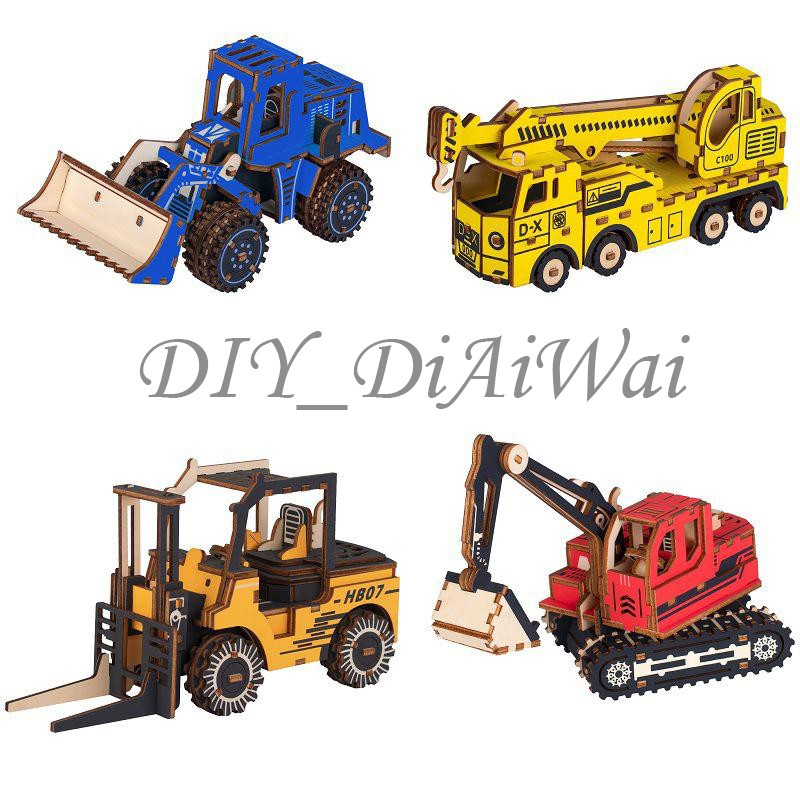 Puzzle 3D DIY bahan kayu TRUCK mainan puzzle edukasi anak (kado &amp; pajangan)