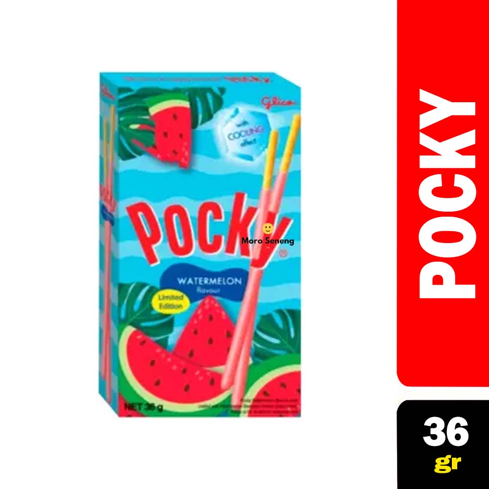 Glico Pocky Watermelon Stik biskuit - Rasa Semangka - [36gr]