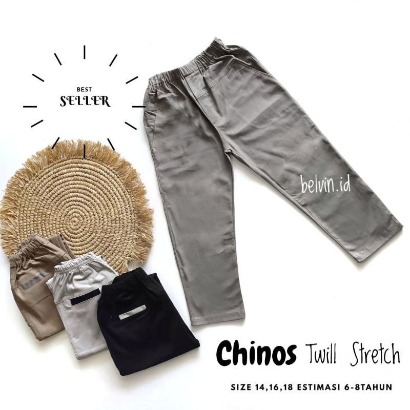 Celana Chinos Chino Panjang Anak Laki Cowok 6-10 Tahun