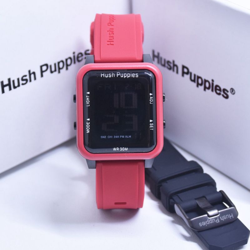 Jam Tangan Hush Puppies 8538 Digital Strap Rubber / Jam Tangan Digital Hush Puppies Free Strap Rubbe