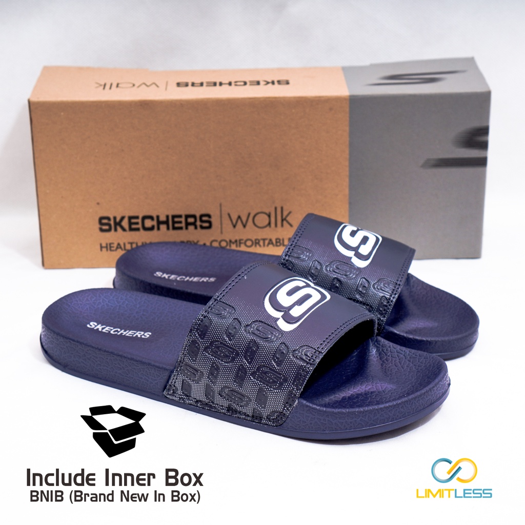 Sandal Cowok Slip On Sketchers Sandal Pria Selop Santai Rumah Sendal Pria Slip On Sangat Ringan