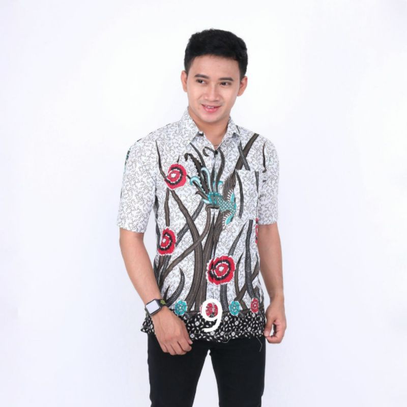 Maura Chouple Batik Seragam Batik Chouple Atasan Batik Wanita Seragam Kantor-E9