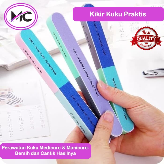 Kikir Kuku Nail Buffer Brush Polish Amplas Block 7 Sisi Perawatan Tangan Kaki Menicure Pedicure Alat Kecantikan