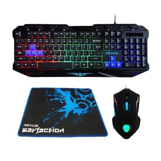 Rexus VR1 Keyboard Mouse Gaming Warfaction Combo original keyboard