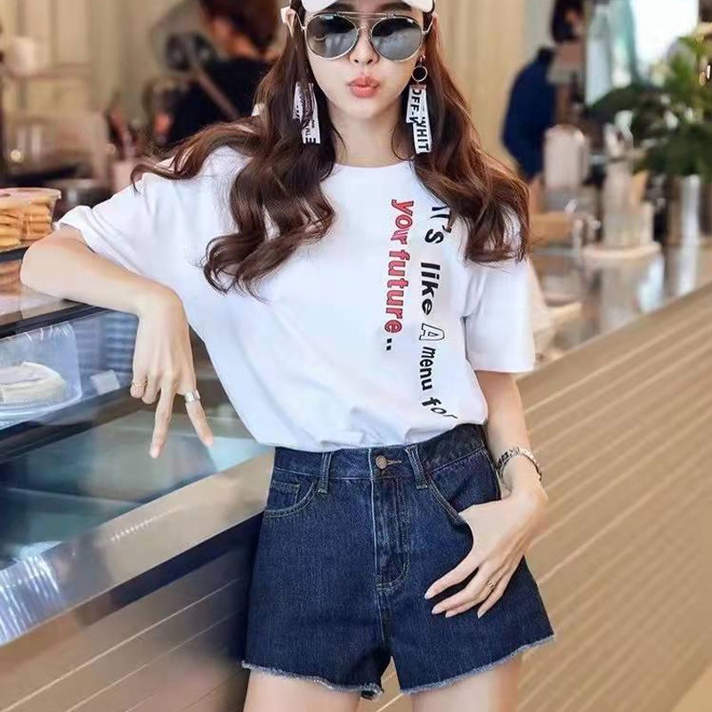 T-SHIRT PUTIH FASHION KOREA WANITA LENGAN PENDEK PREMIUM KAOS TERMURAH JENIS GAMBAR BEDA