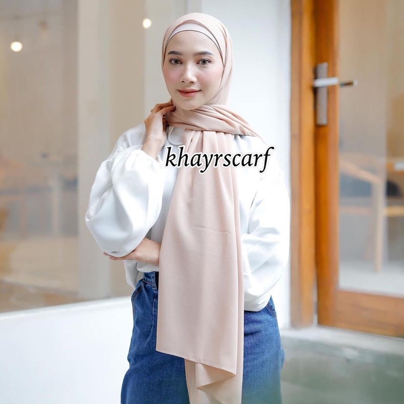 Hijab Promo Alisya Shawl Pashmina Diamond Signature / part 1 / Khayr Scarf-cream