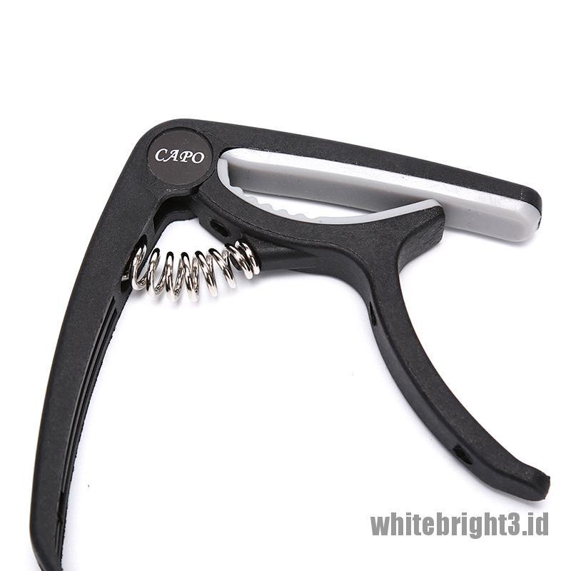 Capo Quick Tuning Clamp Bahan Plastik Warna Putih Untuk Gitar Akustik Elektrik