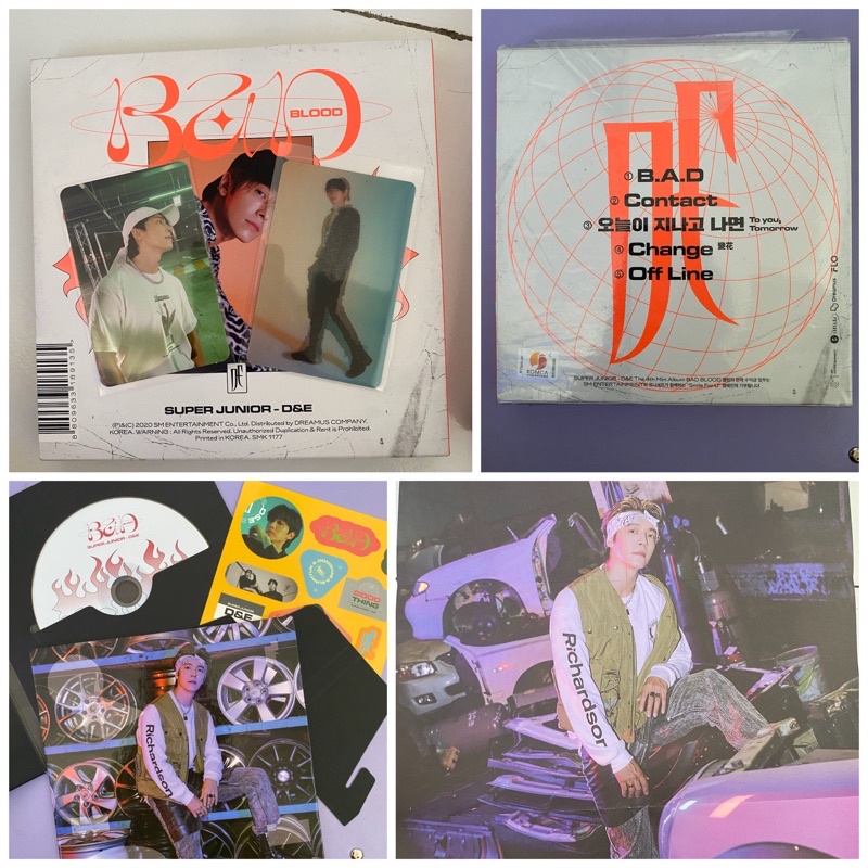 Donghae Eunhyuk Super Junior D&E Album BAD Blood (HOT Blood version) Fullset
