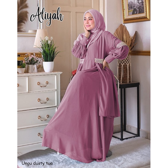 GAMIS PESTA MUSLIMAH ALIYAH DRESS LEBARAN