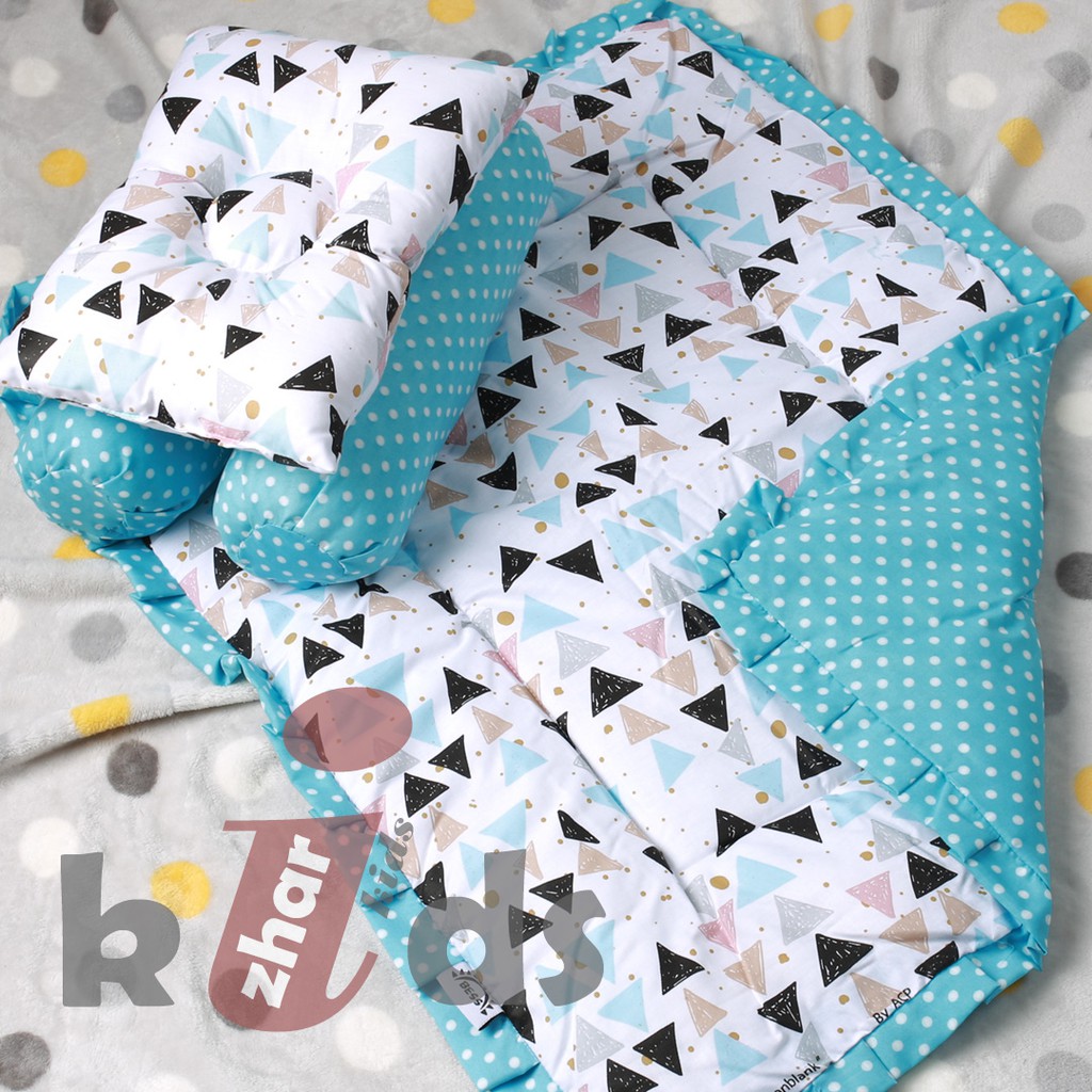 Bedcover Bayi Set Lengkap MURAH NEWBORN Size (Bedcover, Bantal, Guling) Free Tas Mika!