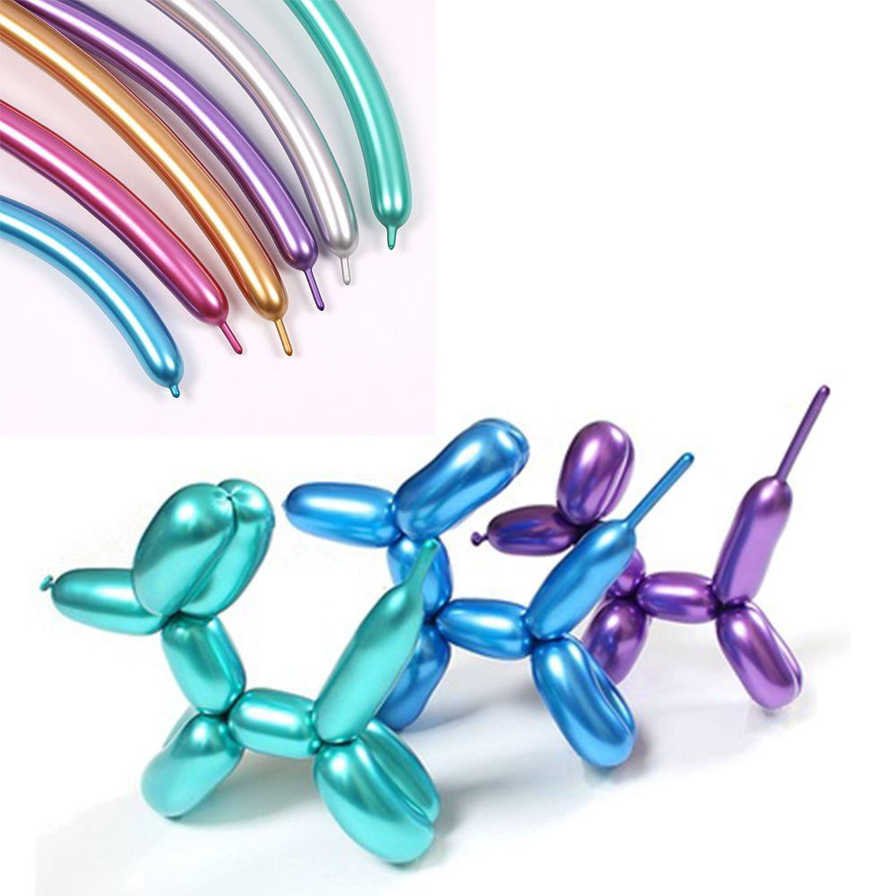Solighter 10 Pcs Magic Balon Panjang Klasik Pesta Ulang Tahun Pernikahan Decoratio DIY Strip