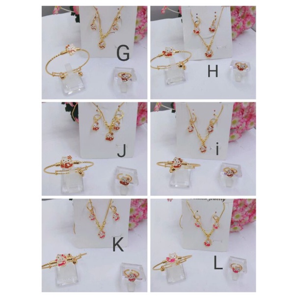 Dsdr051. Perhiasan xuping set anak anak lapis emas
