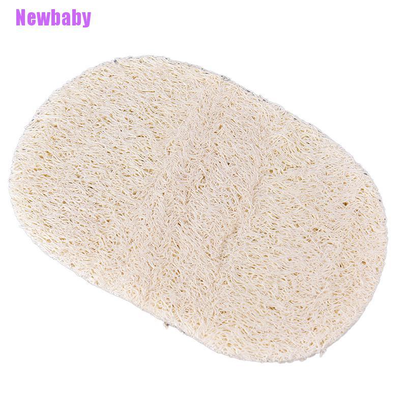 (Newbaby) Spons Loofah Alami Dua Sisi Bahan Microfiber Untuk Mencuci Piring