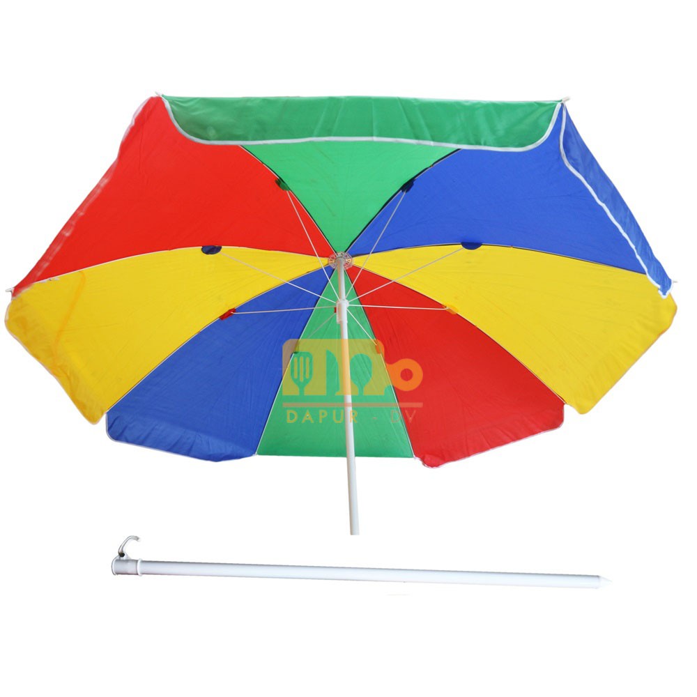 Payung Pantai Pelangi / Payung jualan besar / Payung Parasol Tenda ukuran 200 cm