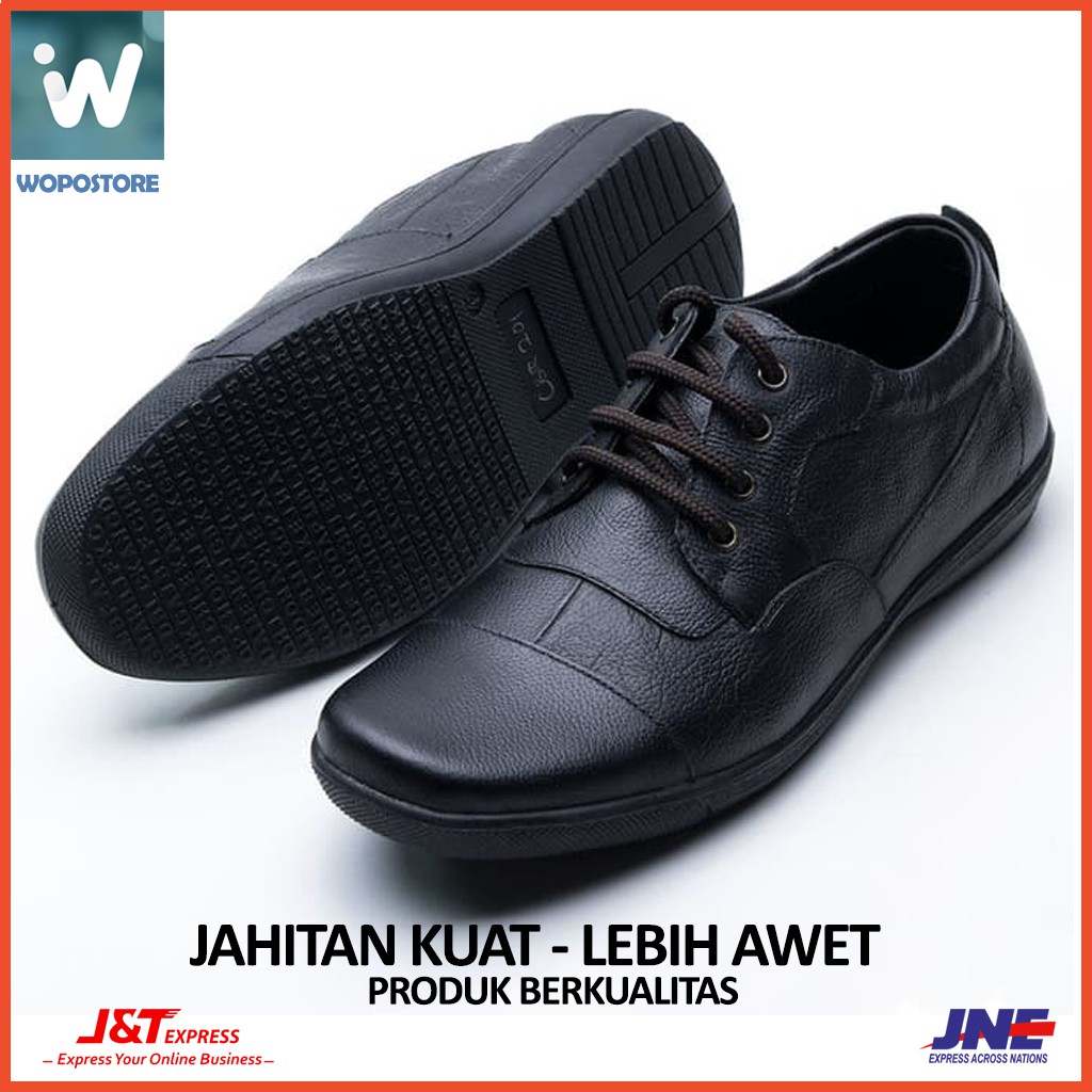 SEPATU PRIA COWOK JAHITAN RAPI M7P1 CASUAL RESMI SIMPLE ...