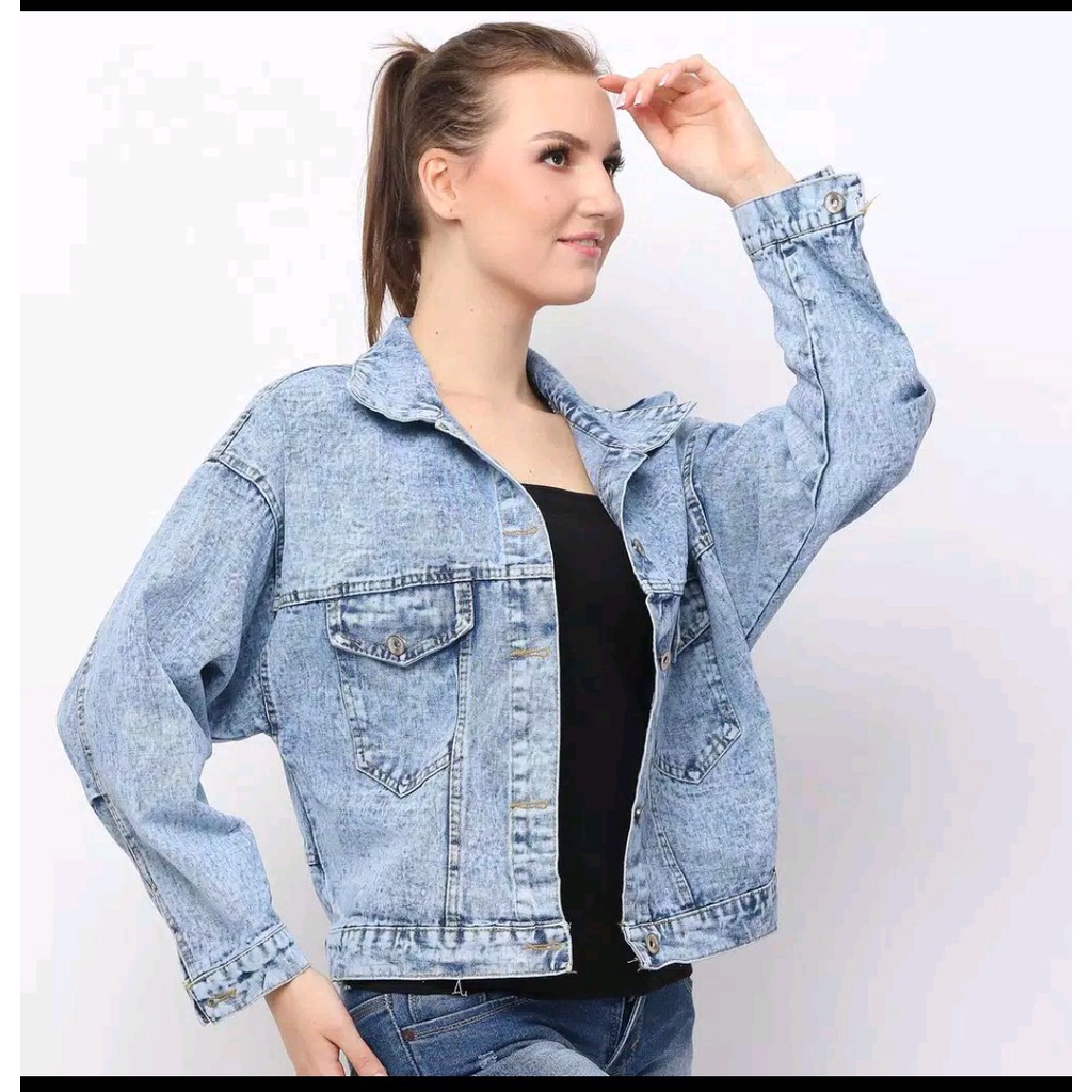 JAKET JEANS BORDIR FLOWER/JAKET JEANS WANITA886