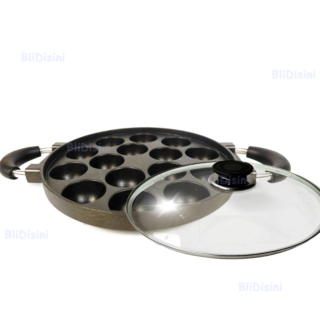 Cetakan Kue Takoyaki 15 Lubang Cekung Loyang Teflon Alat Pembuat Telur Goreng