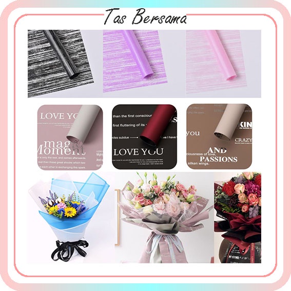 

Flower Wrapping Paper Transparan Warna Pastel Kertas Buket Bunga Cellophane Waterproof KB6078 6079 6080 6081 6082 6083