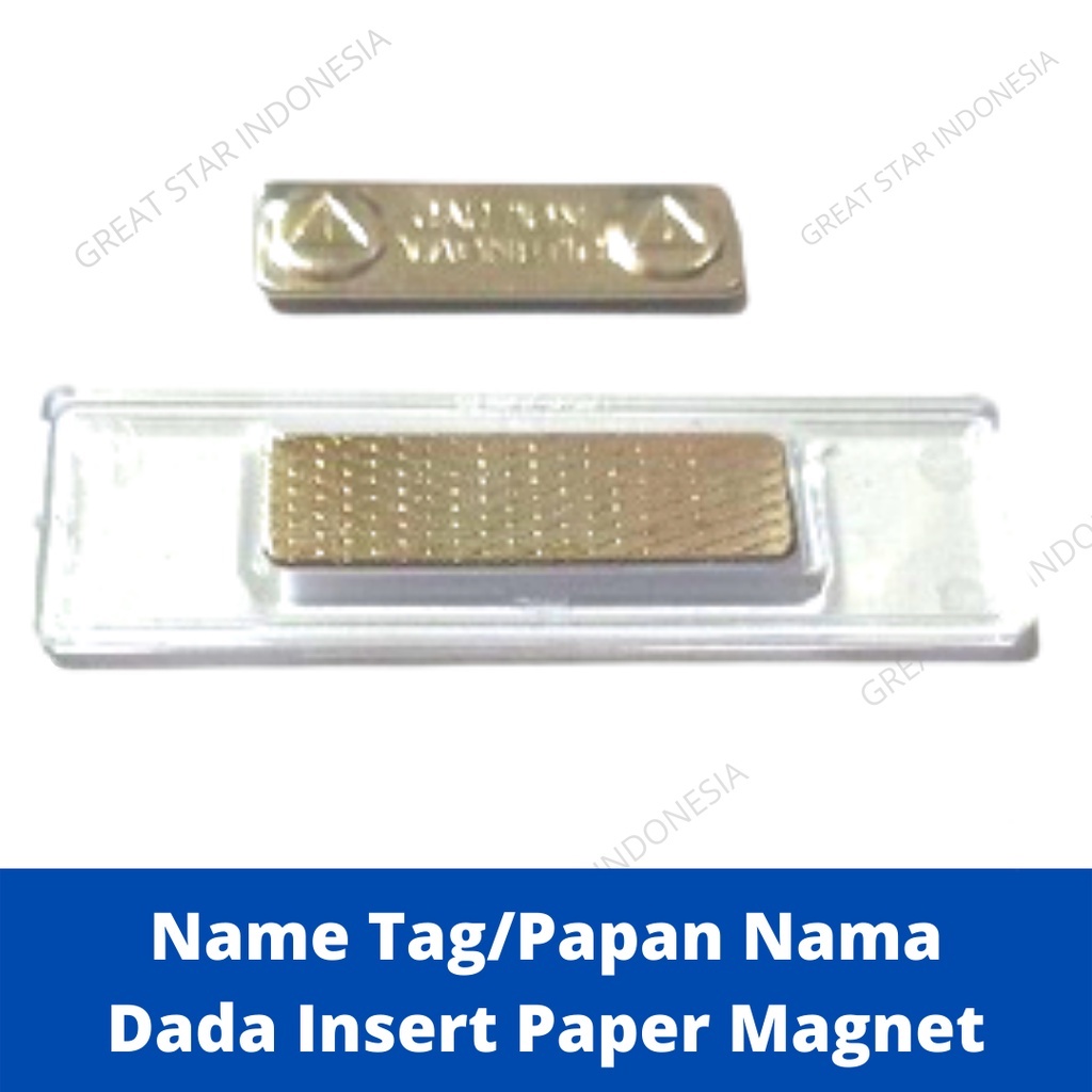 

NAME TAG INSERT PAPER MAGNET / Papan Nama Dada Insert Paper Magnet
