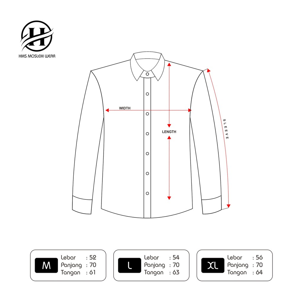 HMS kemeja lengan panjang pria kemeja panjang pria kemeja pria warna merah art kode CE1001