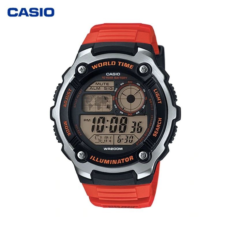 JAM TANGAN PRIA CASIO AE-2100W-4A ORIGINAL - AE2100W ORANYE