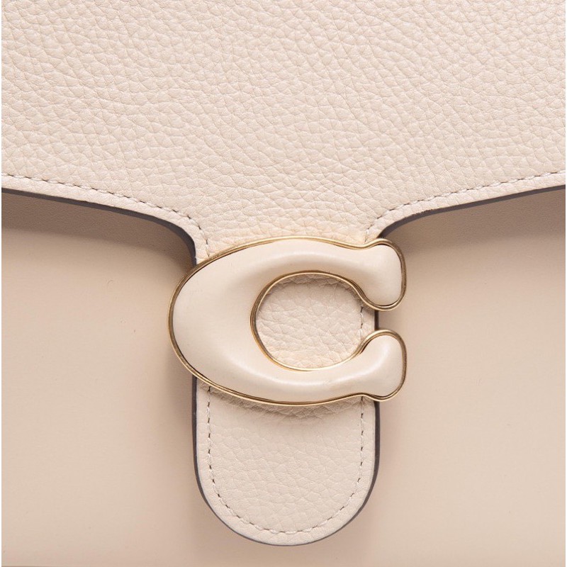 COACH TABBY TOP HANDLE 20 BAG IN PEBBLE - CHALK